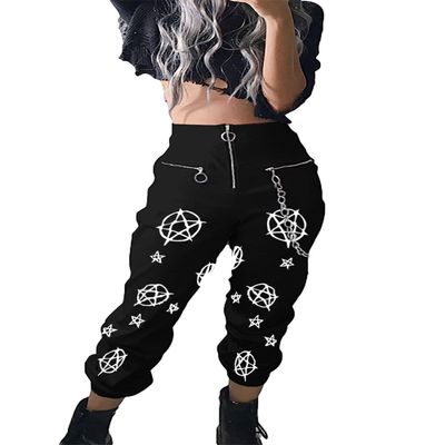 Black Cargo Pants for Women - Gothic & Techwear Styles, Rave Ready - Harajuku Tripp Pants