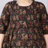 Jikonet Women's Maternity Black Dress Kurti for Pregnancy with Breastfeeding - Long Sleeve Floral Maxi Maternity Dress for Casual & Outdoor Outfits view 4