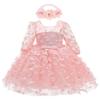 Baby Girl Dress - Dress for Baby Girl, Baby Girl Sequins Bowknot Butterfly Dress Infant Toddler Tutu Flower Girls Wedding Birthday Party Dresses Pink - Bow 6 Months view 3