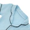 JWWN Kids Short Sleeve Pajama Set 100% Cotton Button Down Sleepwear Big Girls Boys Summer Soft Lounge Set (SkyBlue,8Years) view 4