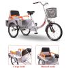 Adult Tricycle - Foldable 3 Wheel Bikes with Large Size Basket and Back Seat, 20 Inch Three-Wheeles Cruise Bicycles Bike for Recreation, Shopping, Exercise Men's Women's Bike,Purple view 4