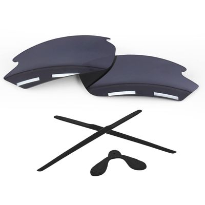 Forobb 1.6MM Polarized Replacement Lenses & Rubber Kits Compatible with Rudy Project Rydon Sunglasses - Black Iridium - Polycarbonate Polarized