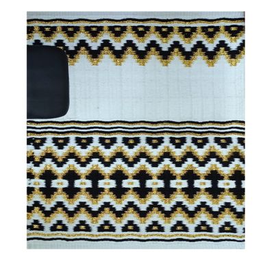 Angel Sales Western Classic Wool Saddle Blanket Show Pad for Horse Ridding (Black & White); Size: 34 * 42 Inch - TSKEP_009