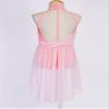 XUNZOO Kids Girls Lyrical Contemporary Dance Costume Dress Ballet Dance Dress Mesh Color Block Leotard Pink 16 Years view 4