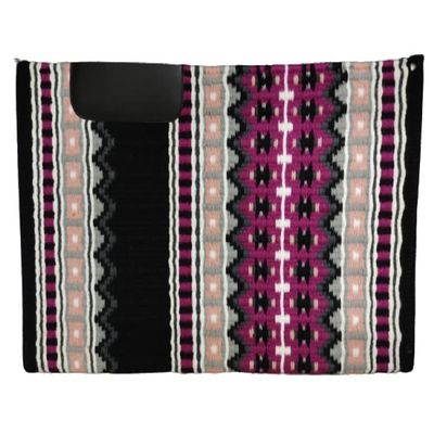 Angel Sales Western Classic Wool Saddle Blanket Show Pad for Horse Ridding (Purple & Grey); Size: 34 * 42 Inch - TSKEXM_007