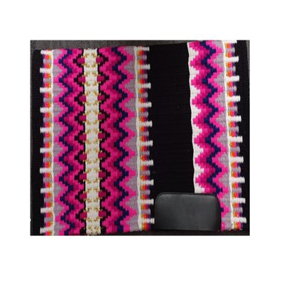 Angel Sales Western Classic Wool Saddle Blanket Show Pad for Horse Ridding (Pink & White); Size: 34 * 42 Inch - TSKEXM_001