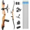 AMEYXGS Archery Takedown Recurve Bow Set 66/68/70 inch Right Hand 14-40LB for Beginners and Pros Archer Black Bow Limbs (70 inch, 20 lb) view 1