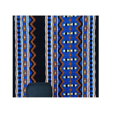 Angel Sales Western Classic Wool Saddle Blanket Show Pad for Horse Ridding (Blue & Black); Size: 34 * 38 Inch - TSKEP_008
