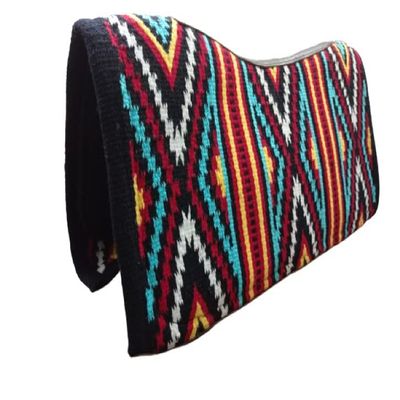 Angel Sales Western Classic Wool Saddle Blanket Show Pad for Horse Ridding (Multicolor); Size: 34 * 36 Inch - TSKEXM_006