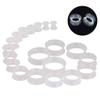 1 PAIR (2pcs) CLEAR SILICONE EARSKIN TUNNELS Double Flare Gauges Super Ultra Thin Soft Flexible Flesh Plugs 1003 (1-3/8" (34MM)) view 2