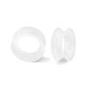1 PAIR (2pcs) CLEAR SILICONE EARSKIN TUNNELS Double Flare Gauges Super Ultra Thin Soft Flexible Flesh Plugs 1003 (1-3/8" (34MM)) view 4