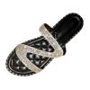 HINDOLA Women's Rhinestone Flat Sandals Slip-On Flip Flop Open Toe Travel Platform Shoes Casual Summer Beach Sandals Ladies Flip Flops view 4