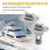 2PCS Marine Drain Plug Stainless Steel Boat Drain Plug Kit Garboard Drain Plug with1 Inch Hole, Thread for 3/4 Inch view 3