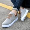 BORAMAX Men's Black Low Top Shoes Canvas Sneaker with Soft Insole Causal Dress Shoes for Men Comfortable Walking Shoes view 4