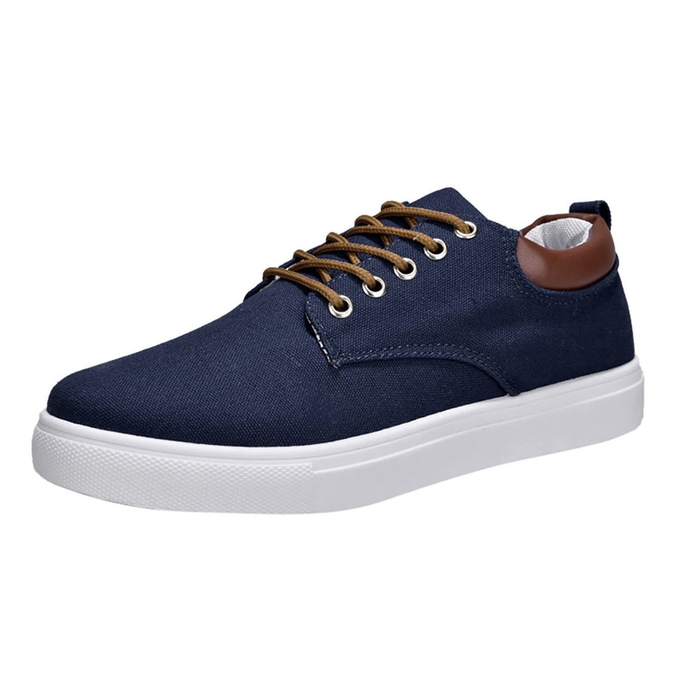 BORAMAX Men's Black Low Top Shoes Canvas Sneaker with Soft Insole Causal Dress Shoes for Men Comfortable Walking Shoes
