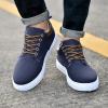 BORAMAX Men's Black Low Top Shoes Canvas Sneaker with Soft Insole Causal Dress Shoes for Men Comfortable Walking Shoes view 2