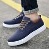 BORAMAX Men's Black Low Top Shoes Canvas Sneaker with Soft Insole Causal Dress Shoes for Men Comfortable Walking Shoes view 3