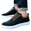BORAMAX Men's Black Low Top Shoes Canvas Sneaker with Soft Insole Causal Dress Shoes for Men Comfortable Walking Shoes view 2