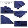 ERFMFKL Summer Striped for Men Casual Shirts Turn Down Collar Anti-Wrinkle Social Poloshirt view 3