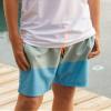 maamgic Boys Swim Trunks with Compression Liner Toddler Stretch Swim Shorts Quick Dry Swimming Trunks Boxer Brief 2 in 1 Beach Shorts Stripe Grayblue 5/6 view 2