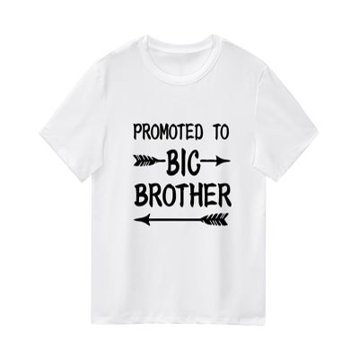 Promoted to Big Brother T Shirts Tops Toddler Baby Boy Big Brother Tees Clothes Outfit (Arrows-White, 18-24 Months)