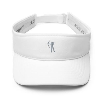 Archery hat, Embroidered Archery hat, Archery Gift, Unisex Visor hat. White