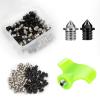 Nuolifee 3.2mm 1/8 Inch Track Spikes, 100 Pieces Hard Steel Spikes for Track Shoes, Track and Cross Country Spikes with Spike Wrench, Replacement Spikes for Sprint Sports Short Running Shoes view 1