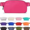 YOSHUYUKI Fanny Pack Cross Body Small Crossbody Bags for Women Men Trendy Nylon Waterproof Mini Purse Travel Running Belt Bag Lulu Dupes Bum Hip Chest Waist Pack Side Bag Must Have Hot Pink view 1