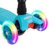 ChromeWheels Scooters for Kids, Deluxe 3 Wheels Kick Scooter 4 Adjustable Height 132lbs Weight Limit, Lean to Steer LED Light Up Wheel, Best Gifts for Girls Boys Ages 3-12 Years Old, Aqua view 3