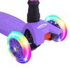 ChromeWheels Scooters for Kids, Deluxe 3 Wheels Kick Scooter 4 Adjustable Height 132lbs Weight Limit, Lean to Steer LED Light Up Wheel, Best Gifts for Girls Boys Ages 3-12 Years Old, Purple view 3