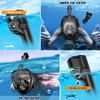 WSTOO Mask Fins Snorkel Set,Snorkeling Gear for Adults,Full Face Snorkel Mask & Adjustable Swim Fins,Dry Top System Anti-Fog Anti-Leak view 4