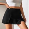 SOFULU Solid Split Hem Skort (Color : Black, Size : Tall XL) view 4