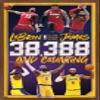 NBA League - LeBron James All-Time Scoring Leader Wall Poster, 34L" x 22.4W", Mahogany Framed Version view 1