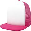 Funky Junque Baby 4th of July Trucker Hat, Infant and Toddler Mesh Cap Sizes 0-6m, 12-18m, Adjustable Snapback - Hot Pink/White view 1