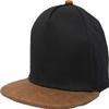 Funky Junque Toddler Flat Brim Hat - Black/Faux Leather Brim: Small (12-24 Months) view 1