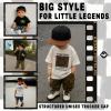 Funky Junque Toddler Flat Brim Hat - Black/Faux Leather Brim: Small (12-24 Months) view 2