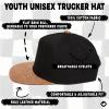 Funky Junque Toddler Flat Brim Hat - Black/Faux Leather Brim: Small (12-24 Months) view 4