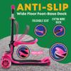 3 Wheel Scooter for Kids with Foldable Seat, Adjustable Handlebar Height, Lean-to-Steer Ride On Toy for Kids Ages 2+, Light-Up LED Wheels, Wide Anti Slip Deck, Indoor & Outdoor Use, Pink view 4