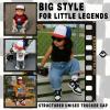 Funky Junque Toddler Flat Brim Trucker Hat Baby Boy Kids Adjustable Mesh Baseball Cap Summer - 12-24 Months Red/White/Royal Blue view 2