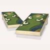 Skip's Garage Hole in One Cornhole Set - 2x4 Boards (Corn Filled Bags) - Include Hole + Edge Lights + Score view 1
