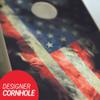 American Flag Skull Cornhole Set - 2x4 Boards (Corn Filled Bags) - Include Hole Lights + Score Tower view 2
