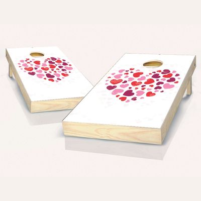 Skip's Garage Heart of Hearts Cornhole Set - 2x4 Boards (All Weather Bags) - NO Accessories