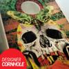 Skip's Garage Skull Attire Cornhole Set - 2x4 Boards (Corn Filled Bags) - Include Case + Edge Lights view 2