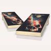 American Flag Skull Cornhole Set - 2x4 Boards (All Weather Bags) - Include Hole + Edge Lights view 1