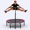 Fitness Trampoline for Adults and Kids, Indoor Rebounder Exercise Trampoline for Workout Fitness for Quiet and Safely Cushioned Bounce Workout (with Handles, Pink) view 1