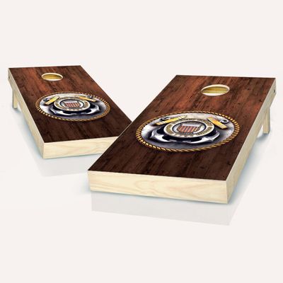 Skip's Garage Coast Guard Medal Cornhole Set - 2x4 Boards (Corn Filled Bags) - NO Accessories