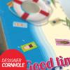 Skip's Garage Beach Themed Cornhole Set - 2x4 Boards (All Weather Bags) - Include Hole + Edge Lights view 2