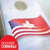 Swiss American Cornhole Set - 2x4 Boards (All Weather Bags) - Include Edge Lights + Score Tower view 2