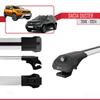 apline Compatible with Dacia Duster 2 (HM) 2018-2024 ACE-1 Car Roof Rack Cross Bar Grey Aluminium 2 Bars view 3