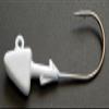 10 "Shad Jig Head Striper Bass Swimbait Lure B/N Ultra Point Hook- White 1.5oz view 1